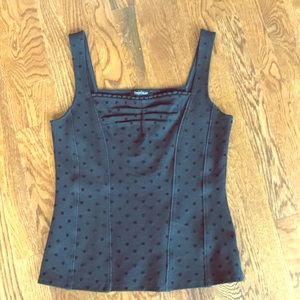 Black tank top with black dots